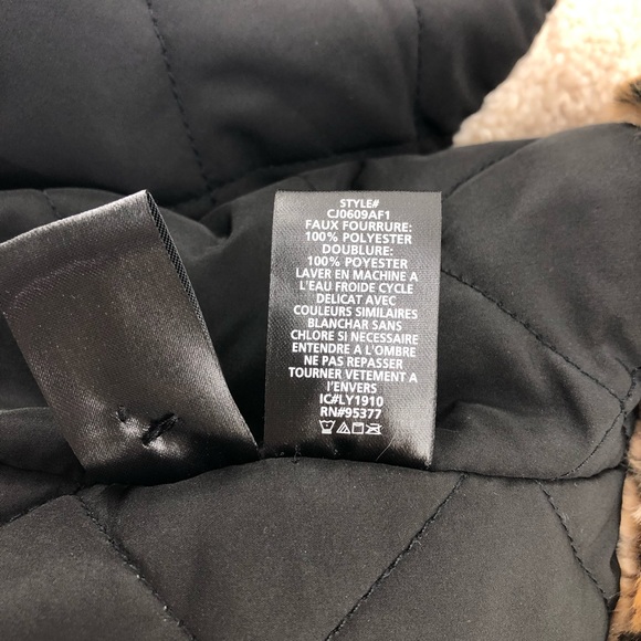 Sanctuary Black Brown Faux Fur Over the Rainbow Lined Jacket Coat - Picture 10 of 10